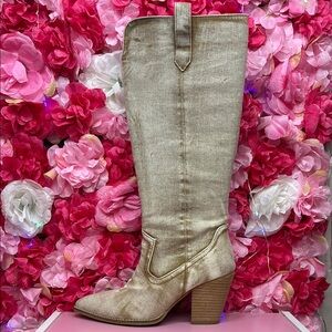 Corkys Tan Heeled Boots with Western Flair